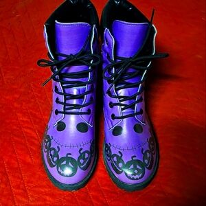 NIGHTMARE BEFORE CHRISTMAS, JACK SKELLINGTON COMBAT PUNK BOOT sz8
